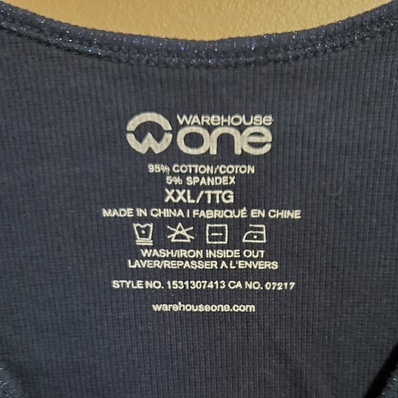 XXL blue glitter tank - Picture 3 of 5